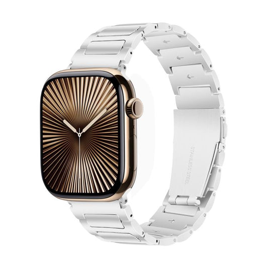 For Apple Watch 42mm / 41mm / 40mm / 38mm Kalebol Tooling Metal Zinc Alloy Watch Band(Silver) by Kalebol