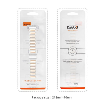 For Apple Watch 42mm / 41mm / 40mm / 38mm Kalebol Tooling Metal Zinc Alloy Watch Band(Silver Black) by Kalebol