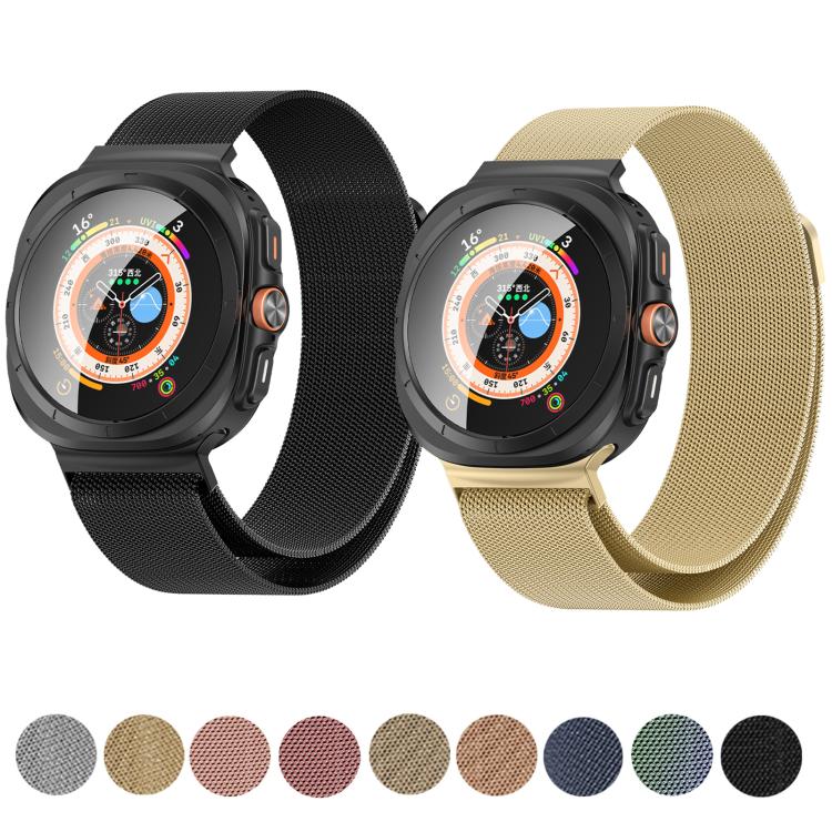 For Samsung Galaxy Watch Ultra 47mm / Ultra 2025 Kalebol Milanese Stainless Steel Watch Band(Starlight) by Kalebol