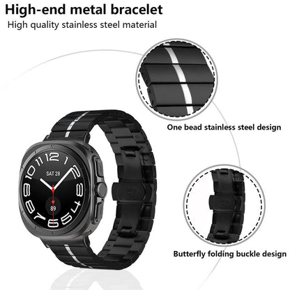 For Samsung Galaxy Watch Ultra 47mm / Ultra 2025 Kalebol One-bead Stainless Steel Watch Band(Silver) by Kalebol