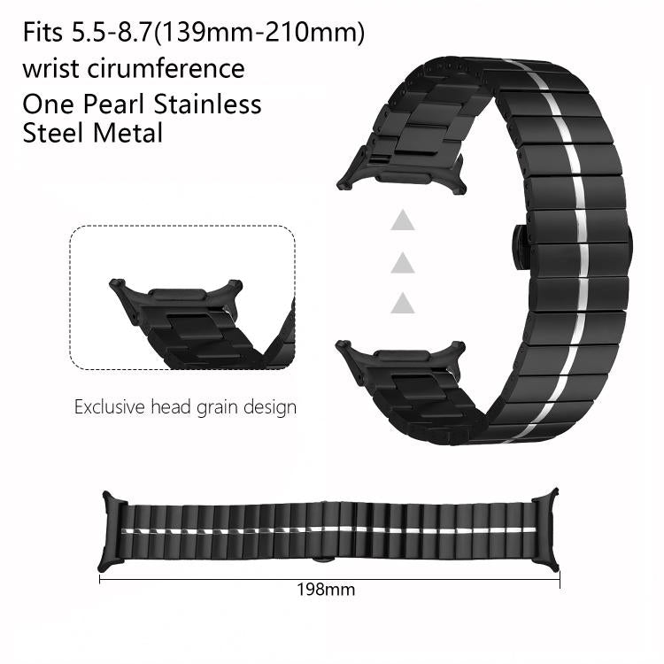 For Samsung Galaxy Watch Ultra 47mm / Ultra 2025 Kalebol One-bead Stainless Steel Watch Band(Titanium) by Kalebol