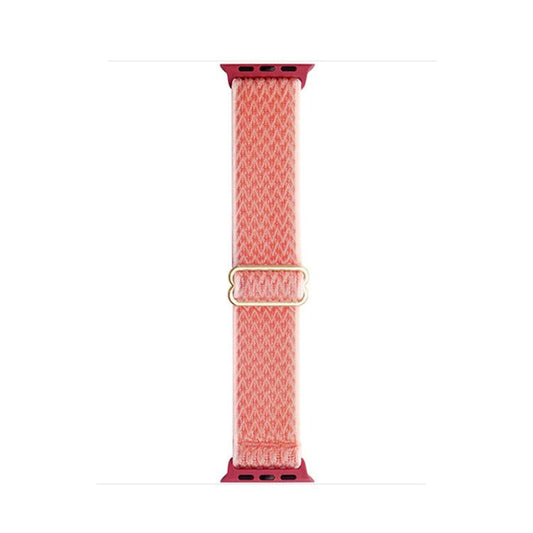 For Apple Watch 46mm / 49mm / 45mm / 44mm Kalebol Eight Buckle Wavy Braided Nylon Watch Band(Orange) by Kalebol