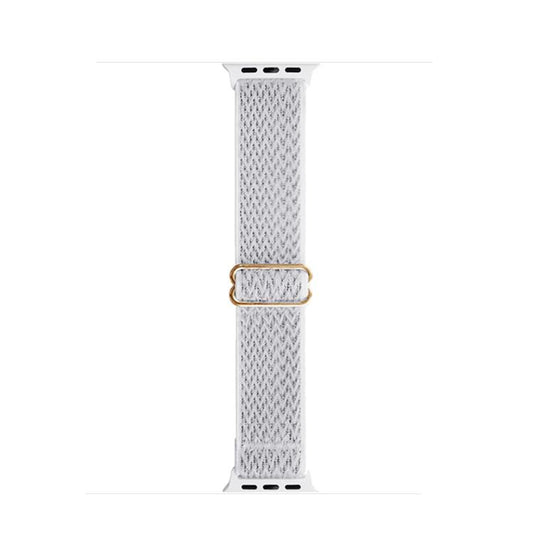 For Apple Watch 42mm / 41mm / 40mm / 38mm Kalebol Eight Buckle Wavy Braided Nylon Watch Band(White) by Kalebol