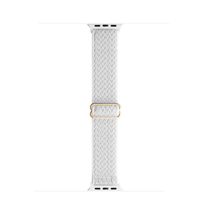 For Apple Watch 42mm / 41mm / 40mm / 38mm Kalebol Eight Buckle Wavy Braided Nylon Watch Band(Bright White) by Kalebol