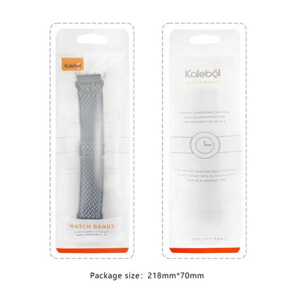 For Apple Watch 42mm / 41mm / 40mm / 38mm Kalebol Eight Buckle Wavy Braided Nylon Watch Band(Black) by Kalebol