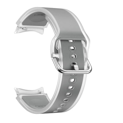 For Samsung Galaxy Watch 7 / 6 / 5 / 4 Kalebol Glacier Transparent Silicone Watch Band(Light Grey) by Kalebol