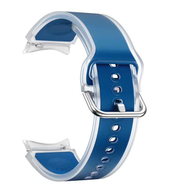 For Samsung Galaxy Watch 7 / 6 / 5 / 4 Kalebol Glacier Transparent Silicone Watch Band(Cyan-blue) by Kalebol