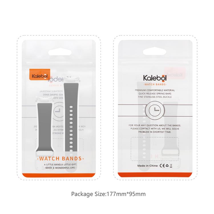For Samsung Galaxy Watch 7 / 6 / 5 / 4 Kalebol Glacier Transparent Silicone Watch Band(Orange) by Kalebol