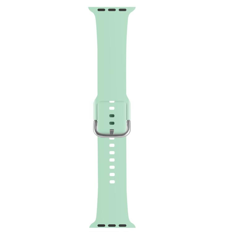 For Apple Watch 46mm / 49mm / 45mm / 44mm Kalebol Metal Pin Buckle Silicone Watch Band(Cyan) by Kalebol