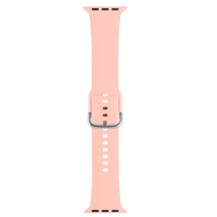 For Apple Watch 46mm / 49mm / 45mm / 44mm Kalebol Metal Pin Buckle Silicone Watch Band(Pink) by Kalebol