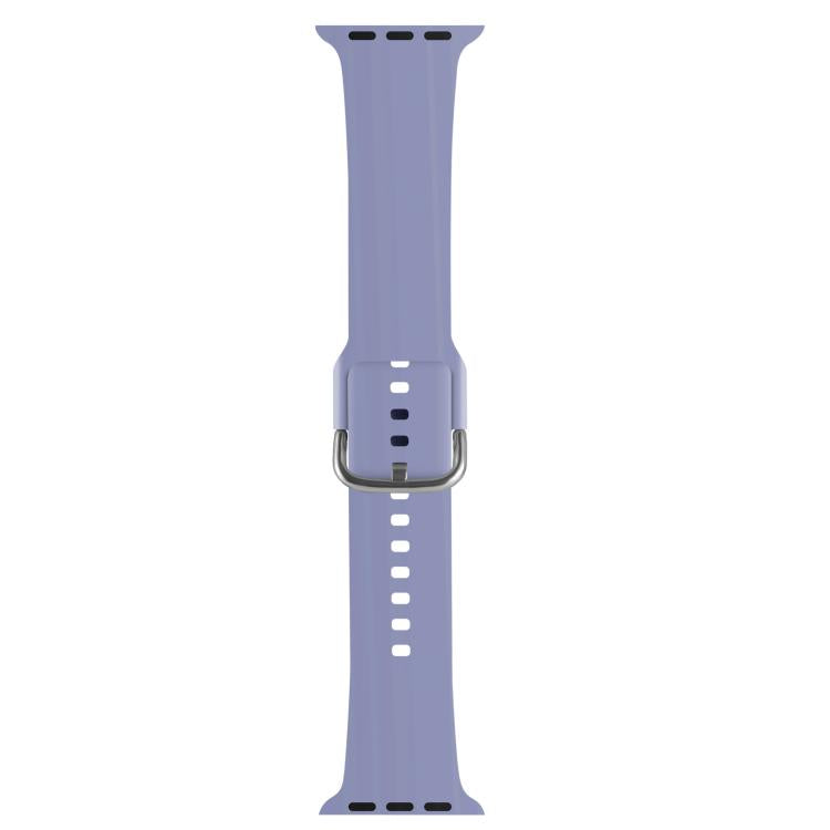 For Apple Watch 46mm / 49mm / 45mm / 44mm Kalebol Metal Pin Buckle Silicone Watch Band(Lavender) by Kalebol