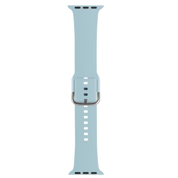 For Apple Watch 42mm / 41mm / 40mm / 38mm Kalebol Metal Pin Buckle Silicone Watch Band(Mint Green) by Kalebol