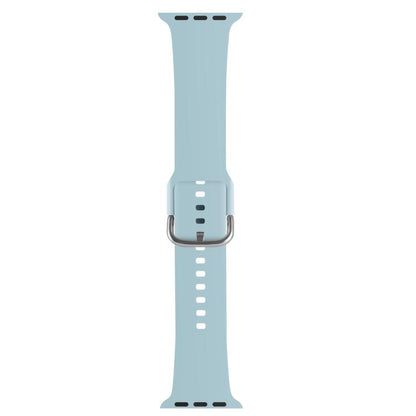 For Apple Watch 42mm / 41mm / 40mm / 38mm Kalebol Metal Pin Buckle Silicone Watch Band(Mint Green) by Kalebol