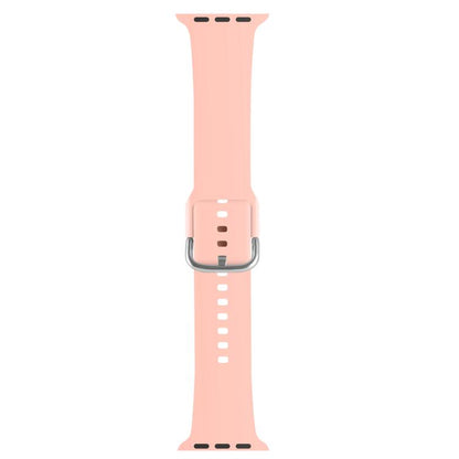 For Apple Watch 42mm / 41mm / 40mm / 38mm Kalebol Metal Pin Buckle Silicone Watch Band(Pink) by Kalebol