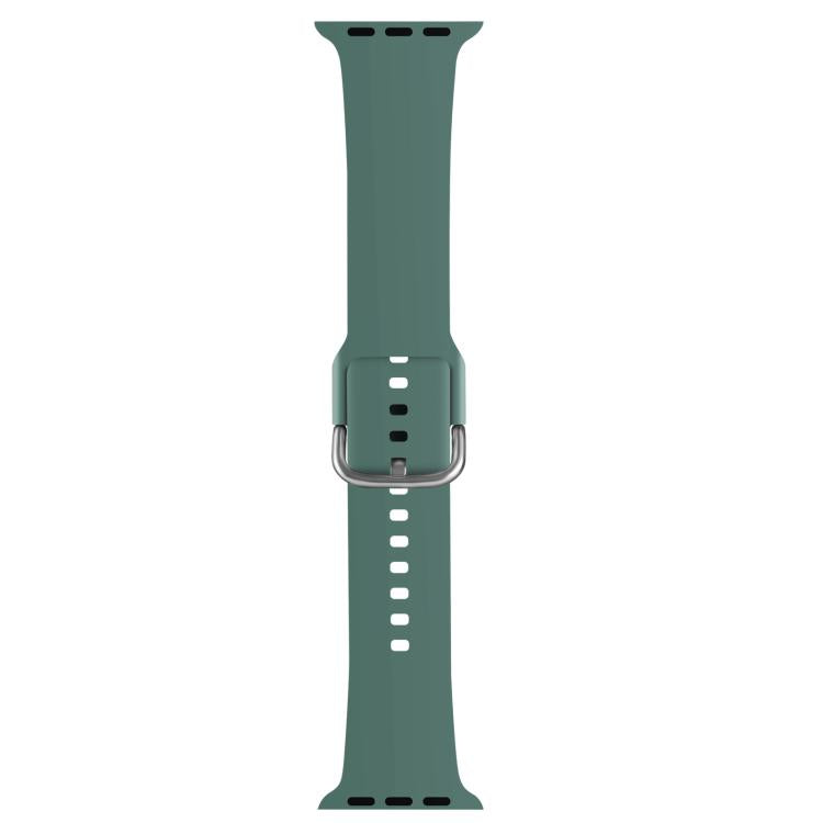 For Apple Watch 42mm / 41mm / 40mm / 38mm Kalebol Metal Pin Buckle Silicone Watch Band(Pine Green) by Kalebol