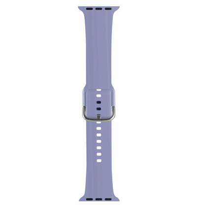 For Apple Watch 42mm / 41mm / 40mm / 38mm Kalebol Metal Pin Buckle Silicone Watch Band(Lavender) by Kalebol