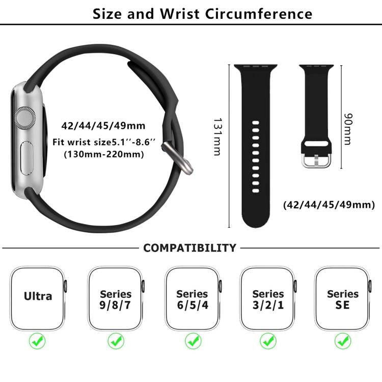 For Apple Watch 42mm / 41mm / 40mm / 38mm Kalebol Metal Pin Buckle Silicone Watch Band(Orange) by Kalebol