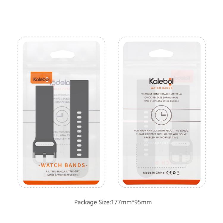 For Apple Watch 42mm / 41mm / 40mm / 38mm Kalebol Metal Pin Buckle Silicone Watch Band(Orange) by Kalebol