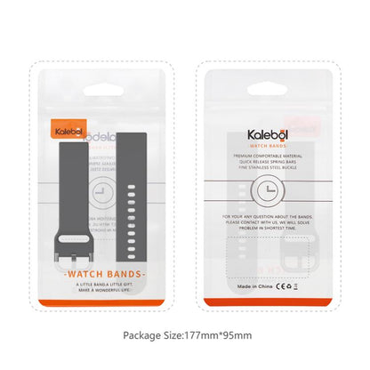 For Apple Watch 42mm / 41mm / 40mm / 38mm Kalebol Metal Pin Buckle Silicone Watch Band(Orange) by Kalebol