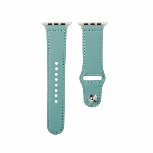 For Apple Watch 42mm / 41mm / 40mm / 38mm Kalebol Large Stud Buckle Leather Watch Band(Green) by Kalebol
