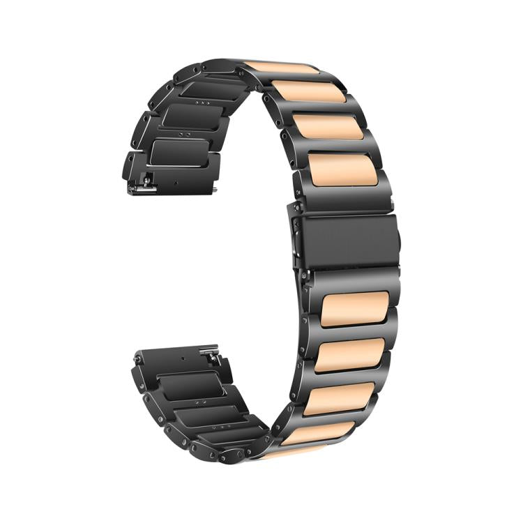 Kalebol 22mm Tooling Metal Zinc Alloy Watch Band(Black Rose Gold) by Kalebol