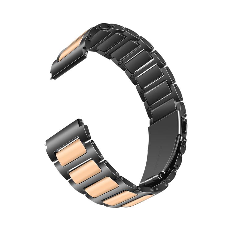 Kalebol 22mm Tooling Metal Zinc Alloy Watch Band(Black Rose Gold) by Kalebol