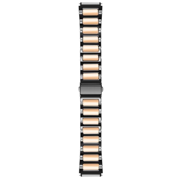 Kalebol 22mm Tooling Metal Zinc Alloy Watch Band(Black Rose Gold) by Kalebol