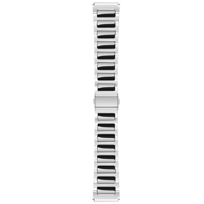 Kalebol 22mm Tooling Metal Zinc Alloy Watch Band(Silver Black) by Kalebol