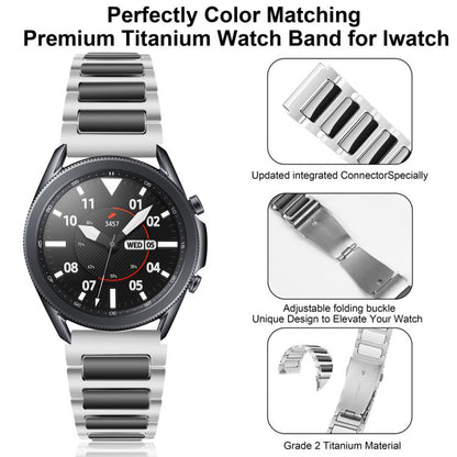 Kalebol 22mm Tooling Metal Zinc Alloy Watch Band(Silver Black) by Kalebol