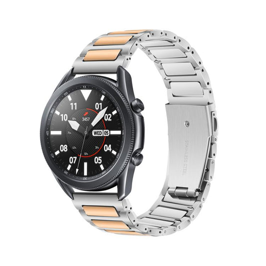 Kalebol 22mm Tooling Metal Zinc Alloy Watch Band(Silver Rose Gold) by Kalebol