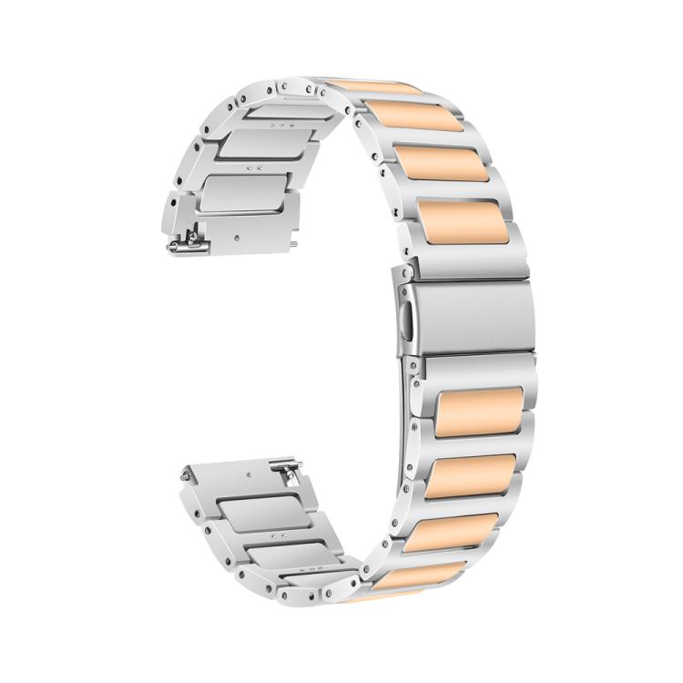 Kalebol 22mm Tooling Metal Zinc Alloy Watch Band(Silver Rose Gold) by Kalebol