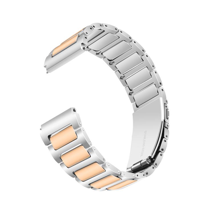 Kalebol 22mm Tooling Metal Zinc Alloy Watch Band(Silver Rose Gold) by Kalebol