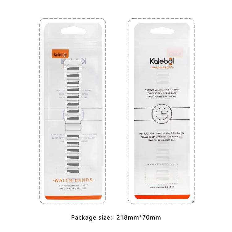 Kalebol 22mm Tooling Metal Zinc Alloy Watch Band(Silver) by Kalebol