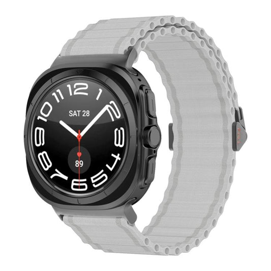 For Samsung Galaxy Watch Ultra 47mm / Ultra 2025 Kalebol Ocean Loop Nylon Braided Watch Band(White) by Kalebol