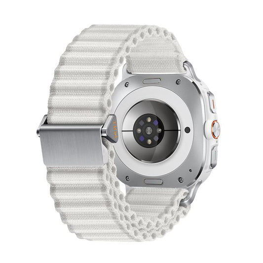 For Samsung Galaxy Watch Ultra 47mm / Ultra 2025 Kalebol Ocean Loop Nylon Braided Watch Band(White) by Kalebol