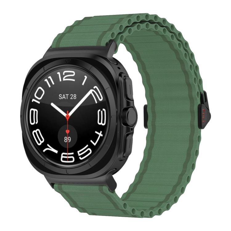 For Samsung Galaxy Watch Ultra 47mm / Ultra 2025 Kalebol Ocean Loop Nylon Braided Watch Band(Army Green) by Kalebol