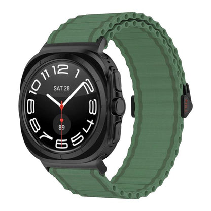 For Samsung Galaxy Watch Ultra 47mm / Ultra 2025 Kalebol Ocean Loop Nylon Braided Watch Band(Army Green) by Kalebol