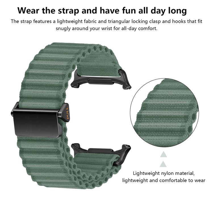 For Samsung Galaxy Watch Ultra 47mm / Ultra 2025 Kalebol Ocean Loop Nylon Braided Watch Band(Dark Grey) by Kalebol