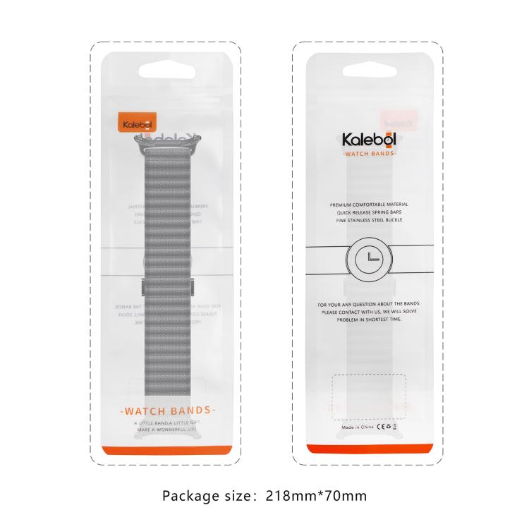 For Samsung Galaxy Watch Ultra 47mm / Ultra 2025 Kalebol Ocean Loop Nylon Braided Watch Band(Dark Grey) by Kalebol