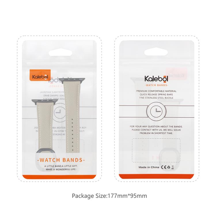 For Apple Watch 46mm / 49mm / 45mm / 44mm Kalebol Magnetic Fold Genuine Buckle Leather Watch Band(Army Green) by Kalebol
