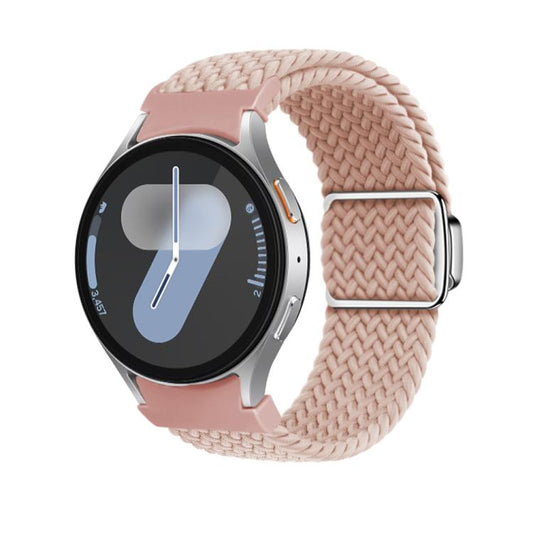 For Samsung Galaxy Watch 5 Pro / 6 / 7 Kalebol Button Braided Loop Magnetic Buckle Watch Band(Pink Sand) by Kalebol