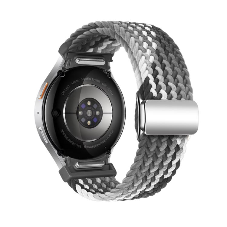 For Samsung Galaxy Watch 5 Pro / 6 / 7 Kalebol Button Braided Loop Magnetic Buckle Watch Band(Dark Chocolate) by Kalebol