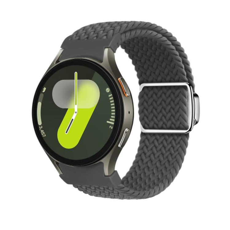For Samsung Galaxy Watch 5 Pro / 6 / 7 Kalebol Button Braided Loop Magnetic Buckle Watch Band(Space Grey) by Kalebol