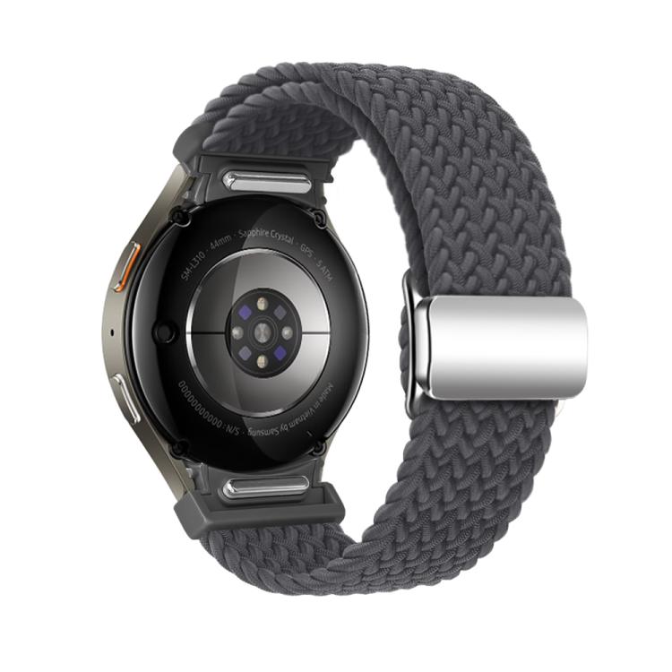 For Samsung Galaxy Watch 5 Pro / 6 / 7 Kalebol Button Braided Loop Magnetic Buckle Watch Band(Space Grey) by Kalebol