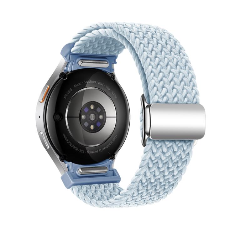 For Samsung Galaxy Watch 5 Pro / 6 / 7 Kalebol Button Braided Loop Magnetic Buckle Watch Band(Fog Blue) by Kalebol