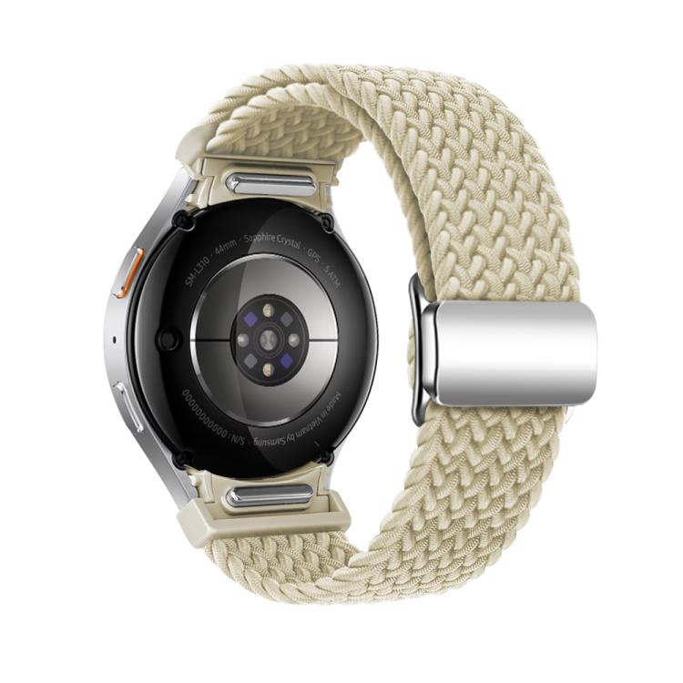For Samsung Galaxy Watch 5 Pro / 6 / 7 Kalebol Button Braided Loop Magnetic Buckle Watch Band(Starlight) by Kalebol