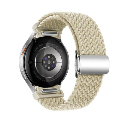 For Samsung Galaxy Watch 5 Pro / 6 / 7 Kalebol Button Braided Loop Magnetic Buckle Watch Band(Starlight) by Kalebol