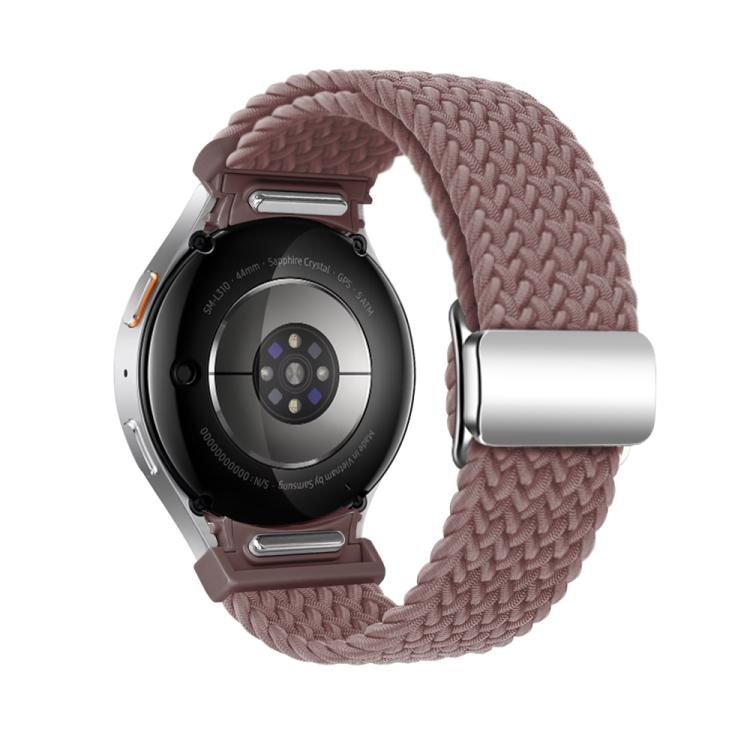 For Samsung Galaxy Watch 5 Pro / 6 / 7 Kalebol Button Braided Loop Magnetic Buckle Watch Band(Smoky Purple) by Kalebol