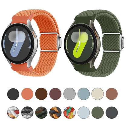 For Samsung Galaxy Watch 5 Pro / 6 / 7 Kalebol Button Braided Loop Magnetic Buckle Watch Band(Official Rainbow) by Kalebol
