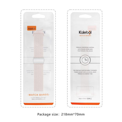 For Samsung Galaxy Watch 5 Pro / 6 / 7 Kalebol Button Braided Loop Magnetic Buckle Watch Band(Official Rainbow) by Kalebol